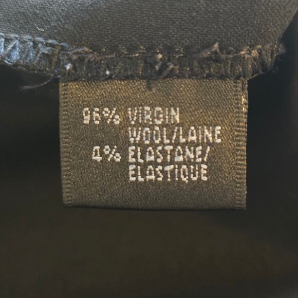 M Lafayette 148 Black Virgin Wool Flare Dress Pants Trousers Vintage Bootcut - Picture 9 of 9